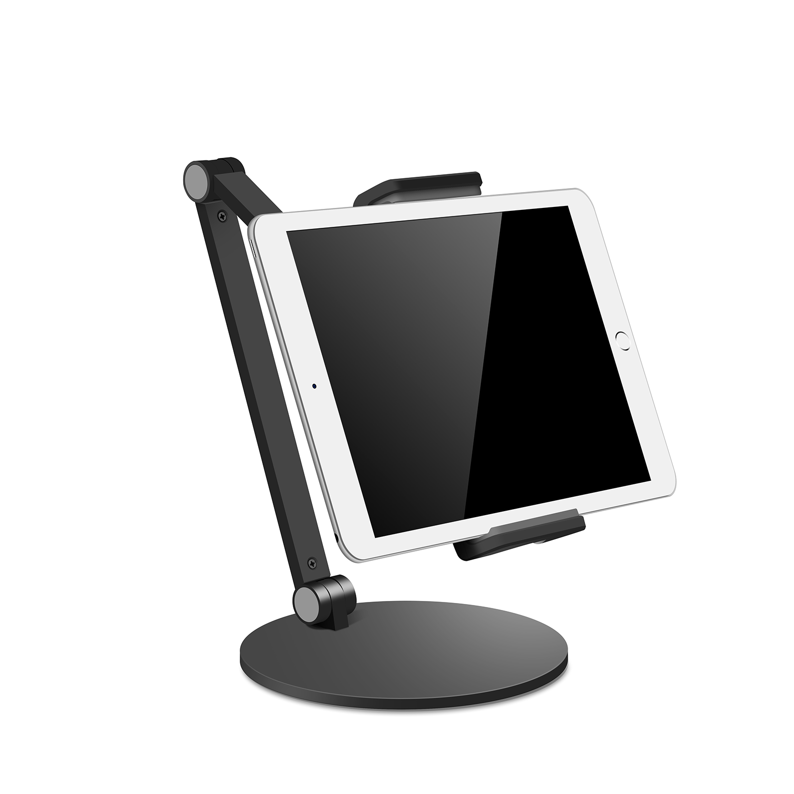 Tabletstandaard Ergofy  met ronde voet zwart